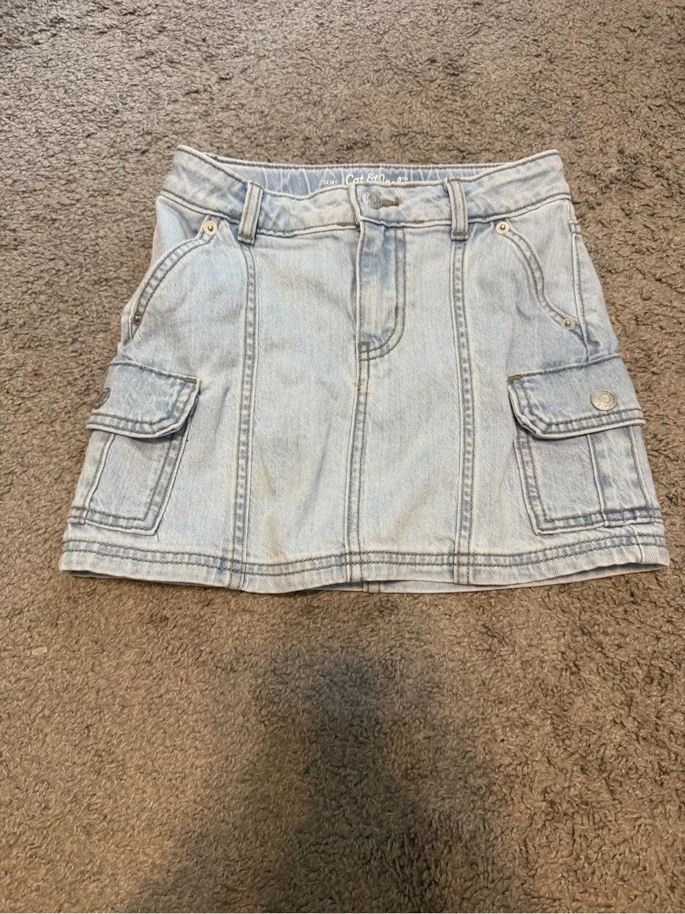 Cat & Jack Light Blue Denim Cargo  Skirt